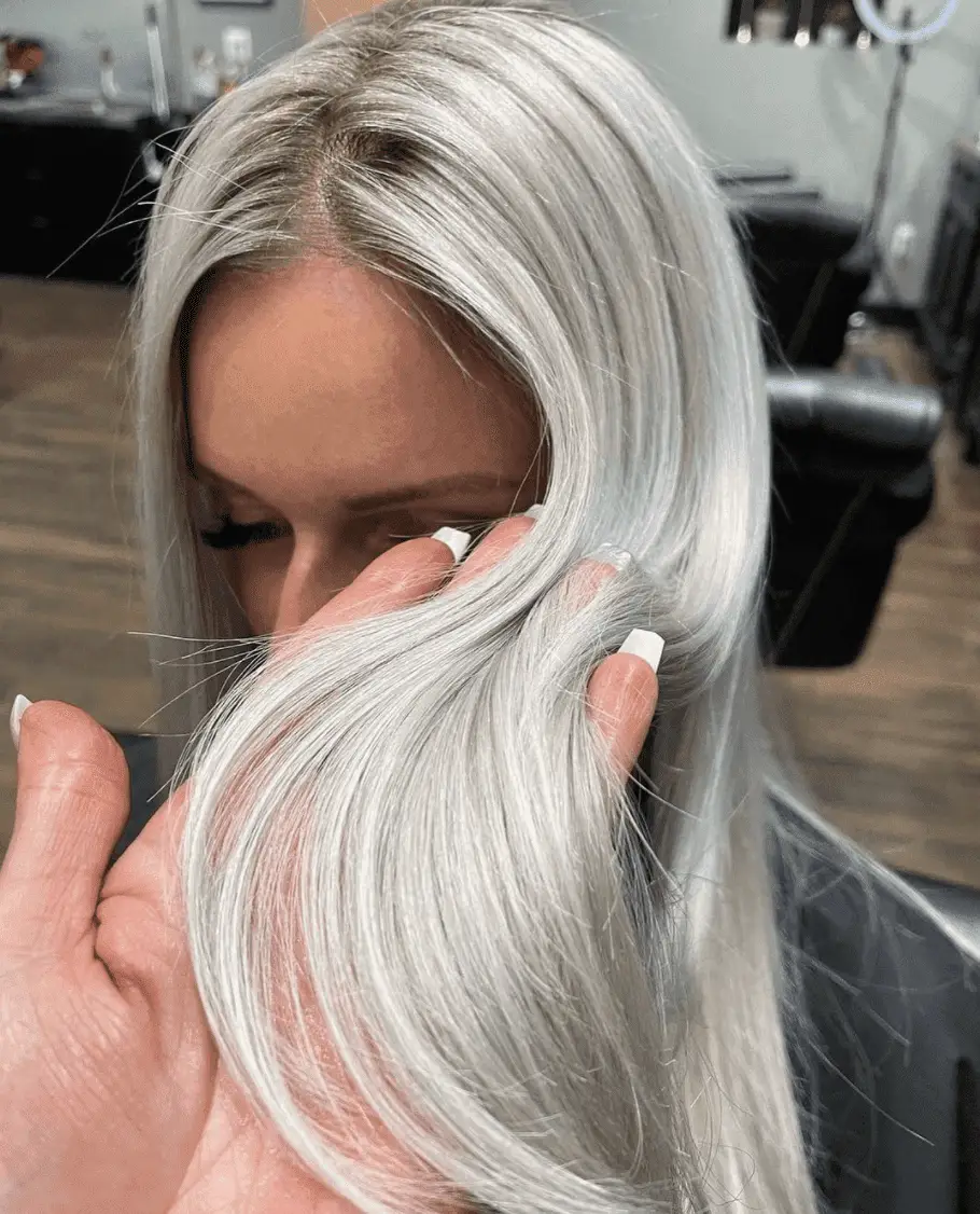 Ash silver shop hair color